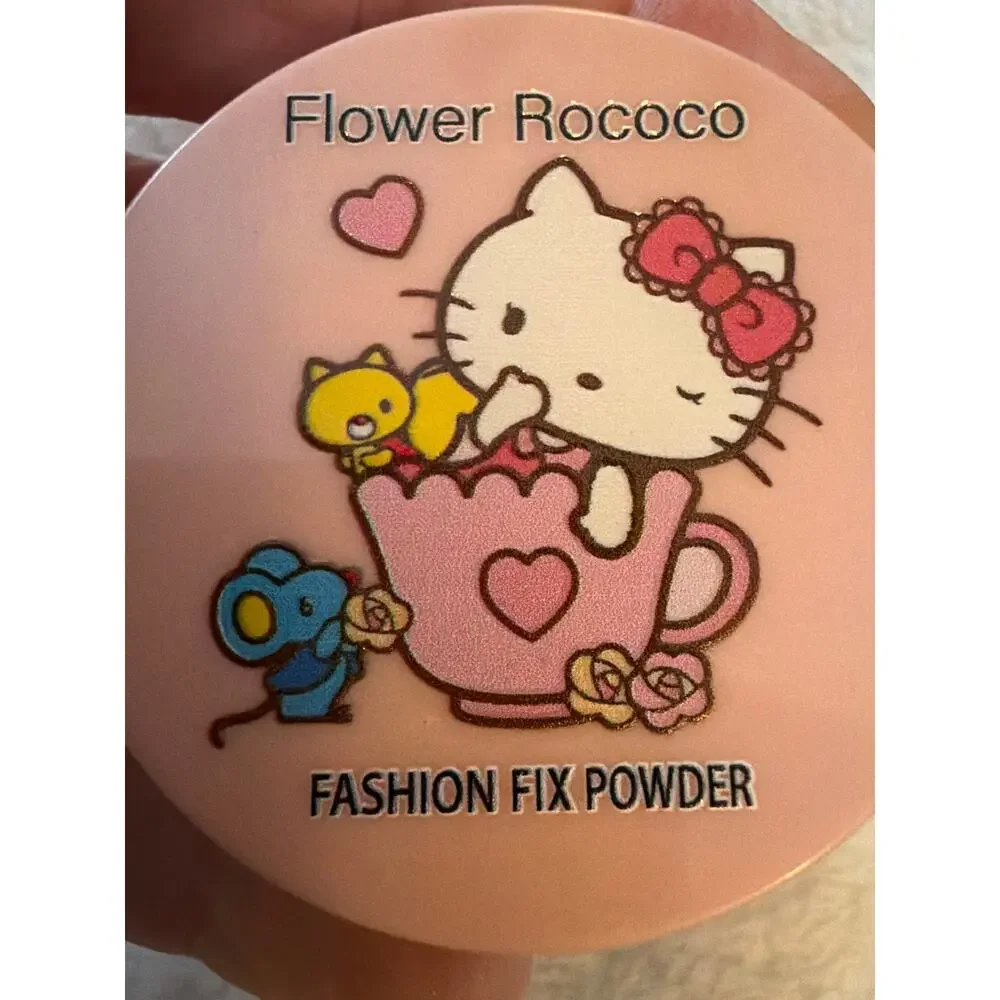 Flower Rococo Hello Kitty Fashion Powder Loose Setting Powder Kawaii Pink Makeup